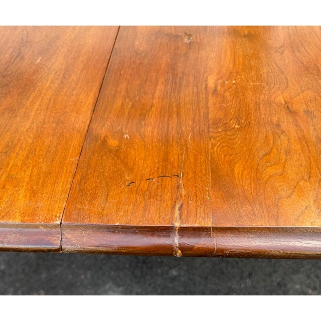 Brown Antique Victorian Walnut Dropleaf Extension Dining Table With 4 Leaves For Sale - Image 8 of 11