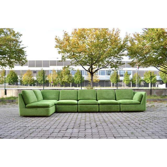 1980s Vintage Modular Lime Green Sectional Sofa from Lübke & Rolf, 1970s, Set of 6 For Sale - Image 5 of 18