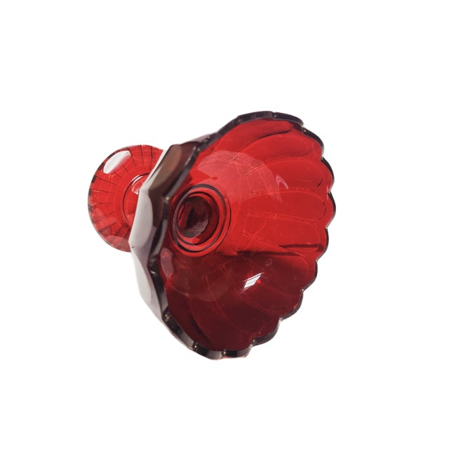 Red Biedermeier Fruit Bowl on Stand, Austria, 1850s For Sale - Image 8 of 18