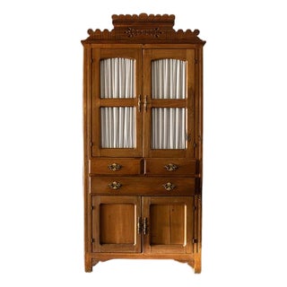 Antique Country Storage Cupboard or Linen Press For Sale