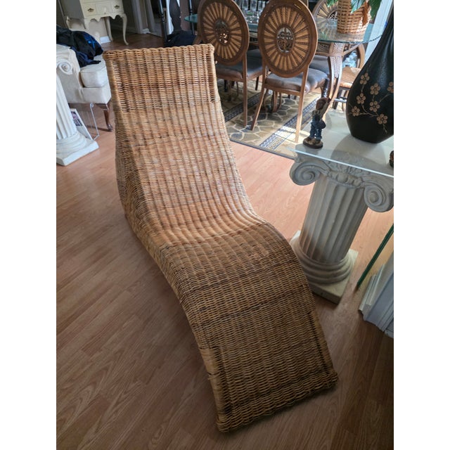 Vintage Rattan Chaise Lounge by Carl Öjerstam for Ikea For Sale - Image 9 of 11