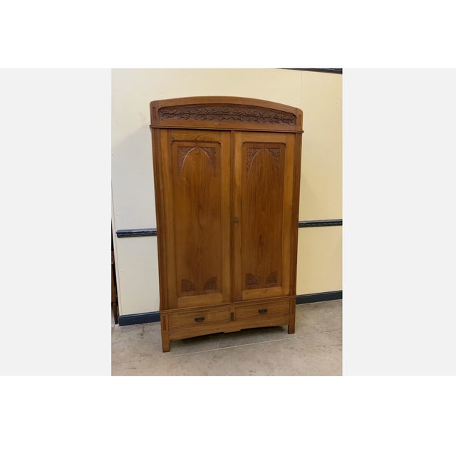 Antique Art Nouveau Wardrobe, 1900 For Sale - Image 9 of 9