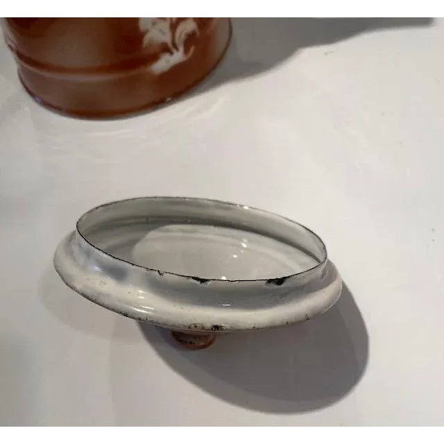 Metal Vintage French Biggen Stenciled Coffee Pot and Filter Set- 3 Pieces For Sale - Image 7 of 12