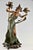 Metal Art Nouveau Candleholders with Flowers, 1900, Set of 2 For Sale - Image 7 of 12