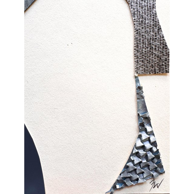 "Celestial Escapade 2" Original Mixed-Media Collage on Paper by Zac Woodiel For Sale In Little Rock - Image 6 of 10