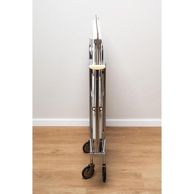Plastic and Chrome Metal Bar or Food Cart, 1970s For Sale - Image 9 of 11