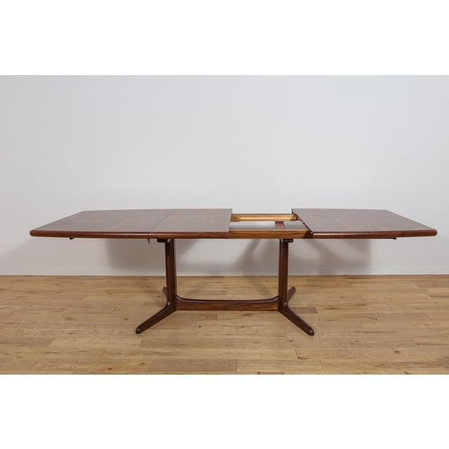 Brown Mid-Century Modern Rosewood Extending Dining Table, Denmark, 1960s For Sale - Image 8 of 18