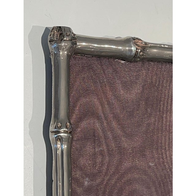 Bronze Small silver-plated bronze frame by Maison Baguès For Sale - Image 8 of 12