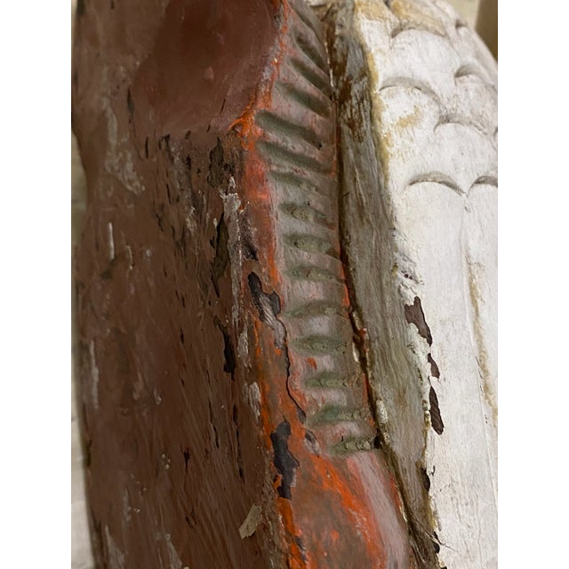 Wood Rustic Antique Distressed Very Heavy Solid Wood Duck Hunting Decoy For Sale - Image 7 of 12