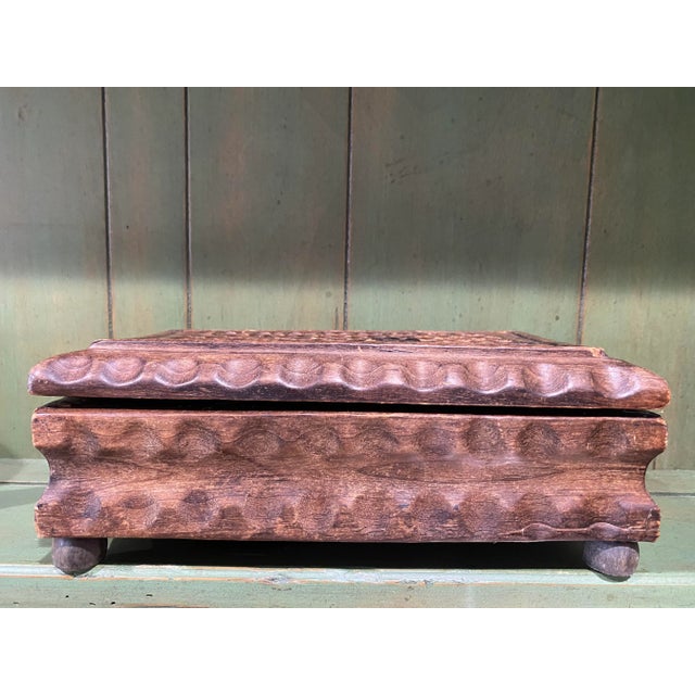 Reuge Vintage Swiss Large Carved Walnut Music Box For Sale - Image 11 of 11