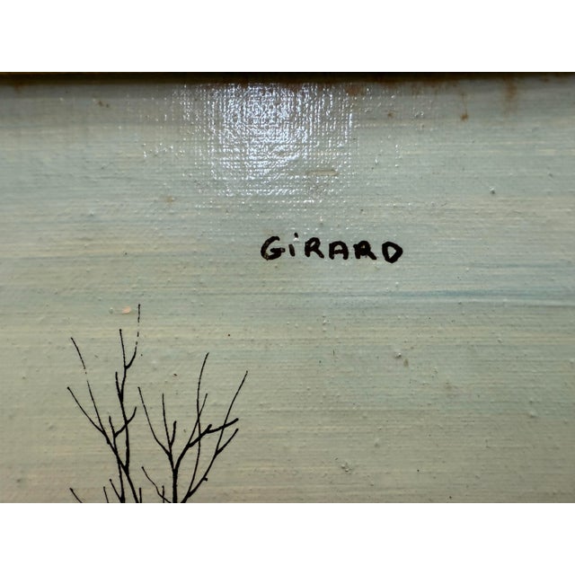 Mid-Century Modern Vintage Midcentury Oil on Board Country Landscape For Sale - Image 3 of 6