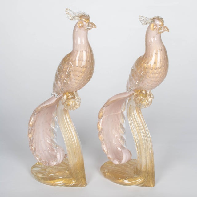Pair of Murano Glass Barbini Birds of Paradise For Sale - Image 9 of 13