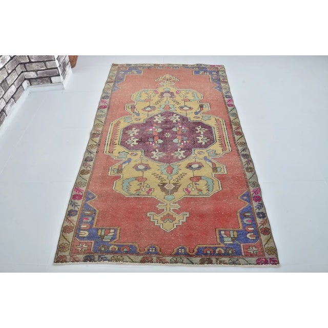 Turkish Oushak Vintage Kurdish Rug For Sale - Image 3 of 10