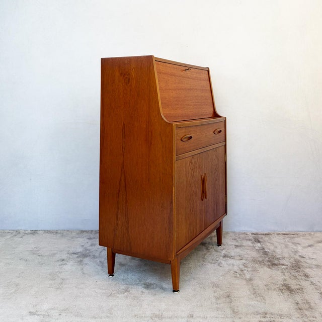 Jentique Teak Writing Bureau, 1960s For Sale - Image 4 of 13