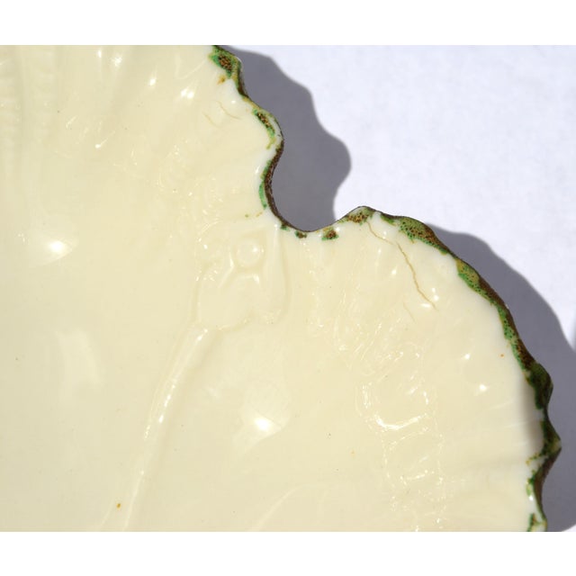 Tan Early 20th Century Lenox Leaf Collection Fine Bone Ceramic Dish Scalloped Edges For Sale - Image 8 of 12