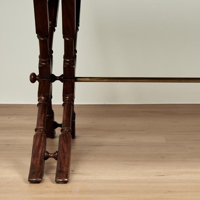 Vintage Anglo Indian Campaign Style Desk and Chair For Sale - Image 15 of 18