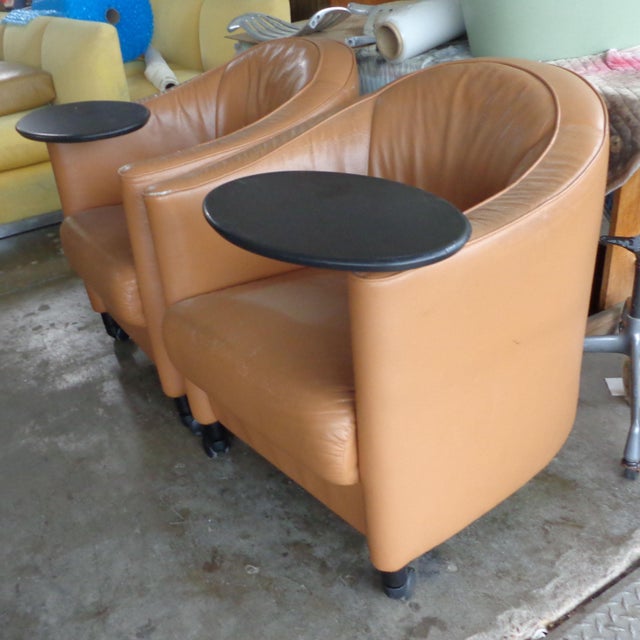 Brayton Lounge chairs Great for reception areas with attached table these Brayton International leather club chairs...
