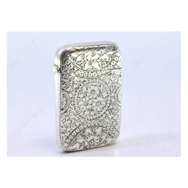Silver Matchbox with Engraved Plant Motifs For Sale - Image 5 of 8