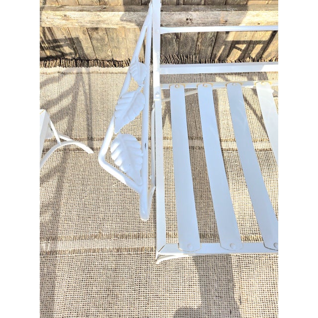 Vintage Wrought Iron Outdoor Patio Seating For Sale - Image 10 of 11