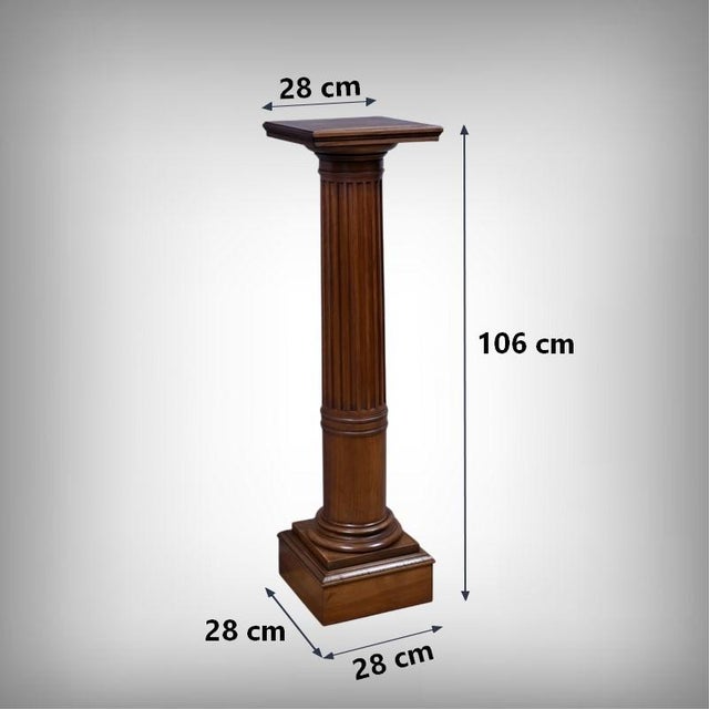 Antique Louis XVI Style Walnut Column, 1800s For Sale - Image 15 of 16