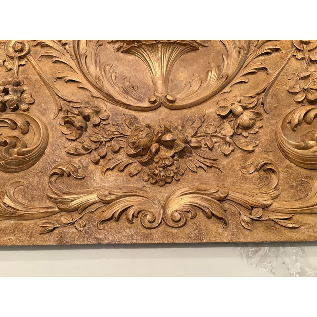 Stunning 19th Century French Painted Plaster Relief Panel, Louis XVI For Sale - Image 10 of 11