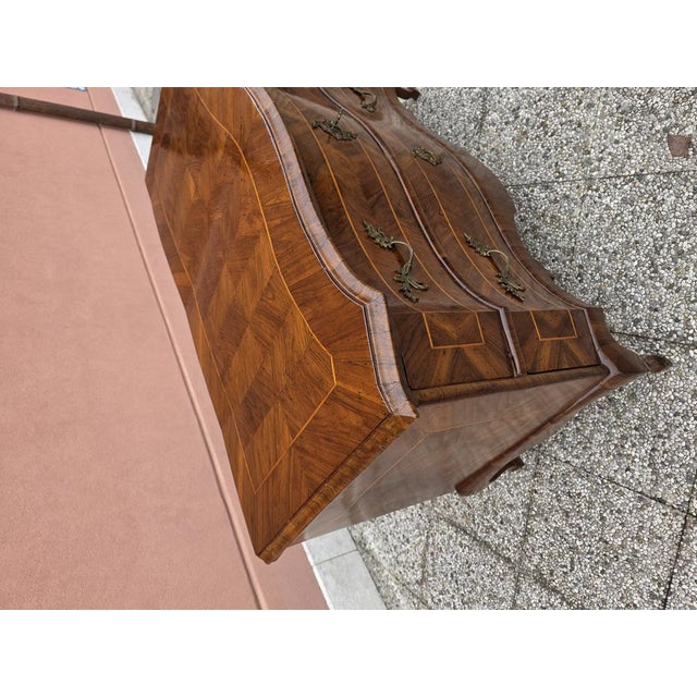 Wood Antique Chest of Drawers with Two Drawers, 1730 For Sale - Image 7 of 12