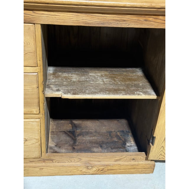 Antique Pine Sideboard With Drawers and Cupboard From England For Sale - Image 13 of 18