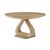 Organic Modern Round Oak Extending Dining Table For Sale - Image 4 of 4
