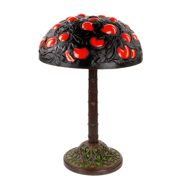 Orange Tree Lamp in the Style of Tiffany For Sale - Image 3 of 6