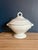 Antique French white ironstone (faïence fine) soupière with lid, made by Keller & Guérin at the Lunéville manufactory in...