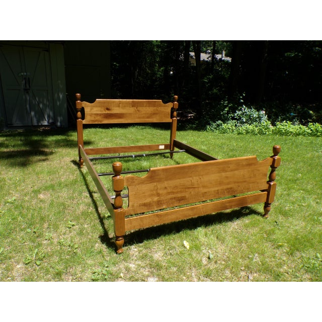 Vintage Solid Maple Full Double Bed Sterlingworth Furniture For Sale - Image 4 of 16
