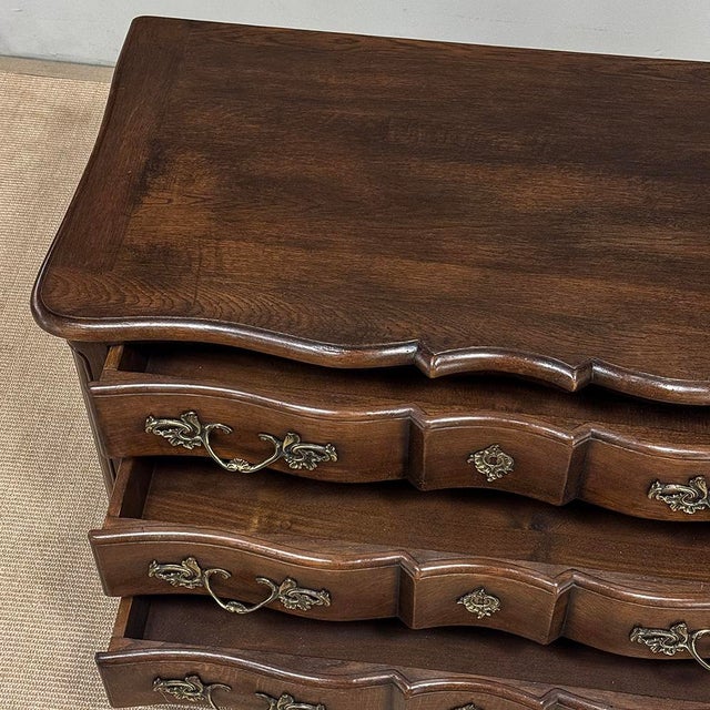Antique Country French Louis XV Style Solid Oak Commode For Sale - Image 16 of 18