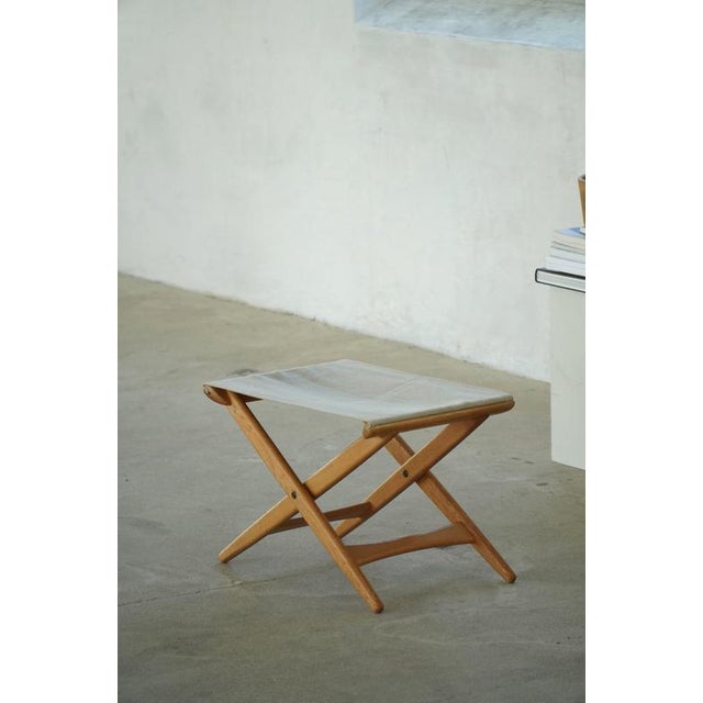 1950s Model 203 Oak Folding Stool by Uno & Östen Kristiansson, 1950s For Sale - Image 5 of 13