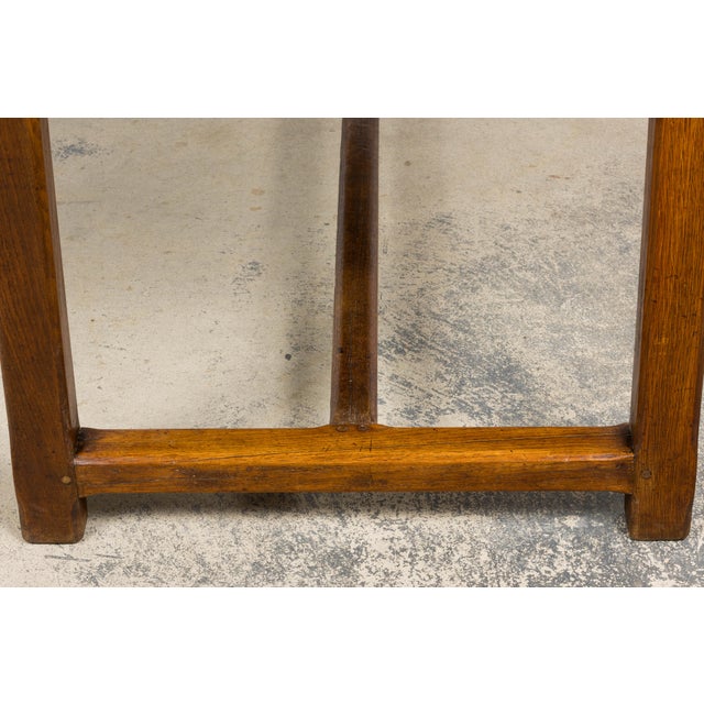 Early 19th Century French Provincial Farmhouse Mixed Wood Trestle Table For Sale - Image 16 of 18