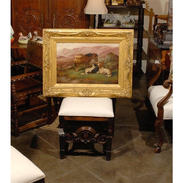 19th century English oil painting by Robert Cleminson. This highland scene from British painter Robert Cleminson...