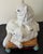 1960s Monumental Italian Majolica Terracotta Mother Cat & Sleeping Kitten Sculpture on Striped Cushion, 22 Inches Wide For Sale - Image 5 of 12