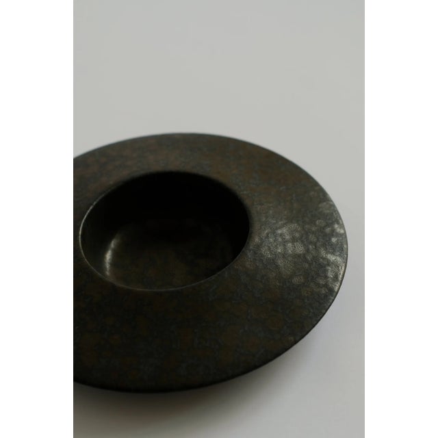 Contemporary Wheel-Thrown Shallow Vessel For Sale - Image 3 of 4