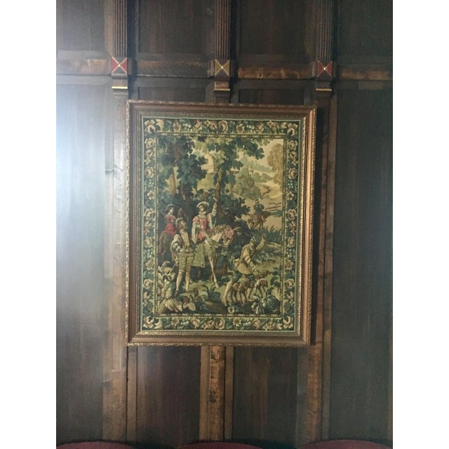 19th Century French Needlepoint Tapestry, Framed - 2 of 2 For Sale - Image 5 of 11
