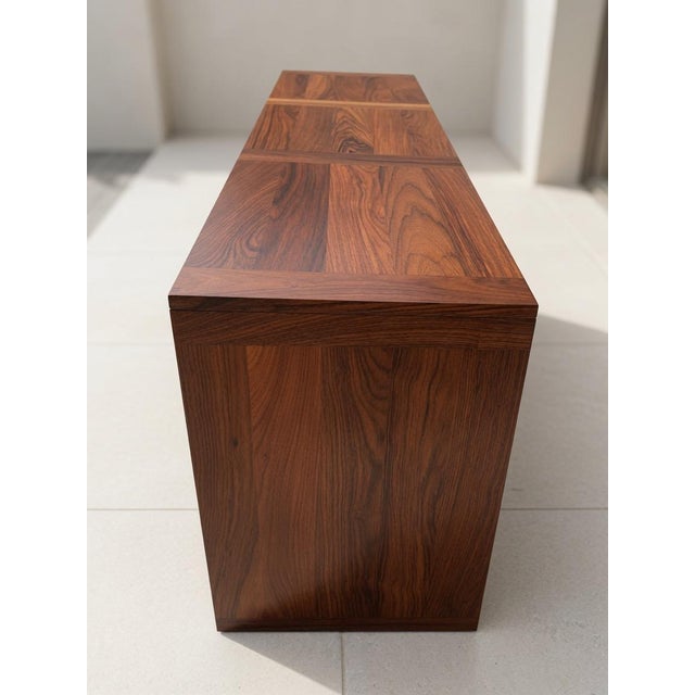 Mid-Century Modern Mid Century Modern Danish Rosewood & Teak Credenza Sideboard – E. Jakobsen Skive, Attributed For Sale - Image 3 of 7