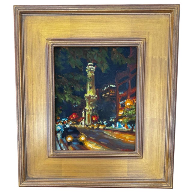 Impressionist Jennifer Smith Rogers Chicago Cityscape Oils (Pair), 2008 – Framed – Wells Gallery Provenance For Sale - Image 3 of 13