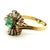 Vintage 14k Gold Emerald & Diamond Ballerina Ring, Circa 1980, Size 7 For Sale - Image 10 of 11