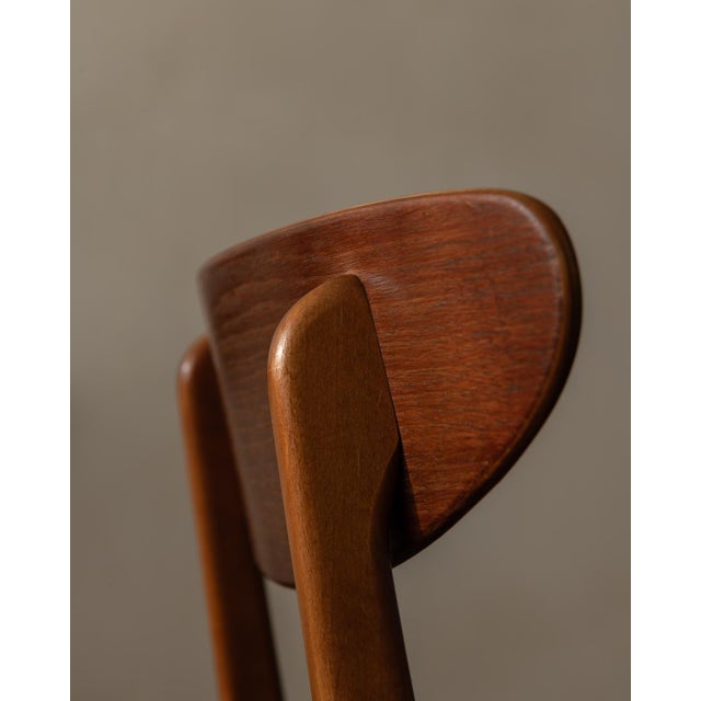 Vintage Danish Dining Chairs in Teak and Black Skai, 1960s, Set of 6 For Sale - Image 17 of 18