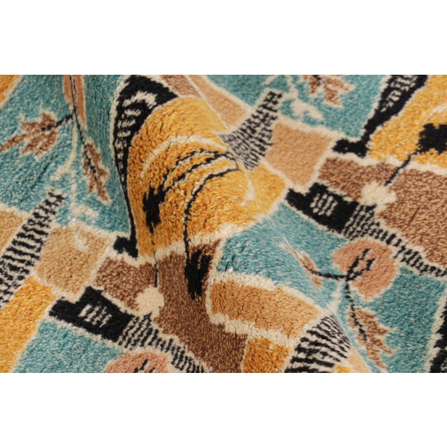Textile Vintage Zeki Müren Rug With Polychromatic Geometric Patterns, From Rug & Kilim For Sale - Image 7 of 8