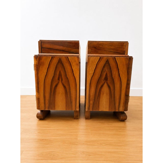 Vintage Art Deco Bedside Tables, 1930s, Set of 2 For Sale - Image 4 of 18