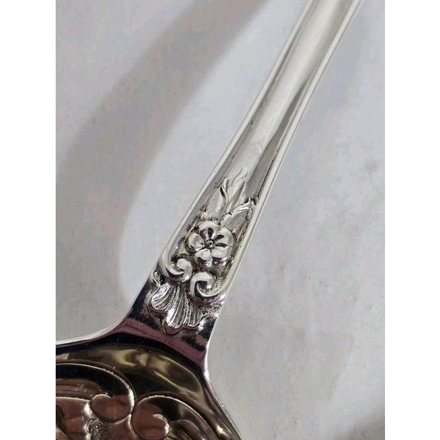 Antique Sterling Silver Fruit & Berry Serving Spoons, London, 1909 For Sale - Image 12 of 18