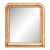 19th Century French Louis Philippe Two-Tone Giltwood and Beige Wall Mirror For Sale