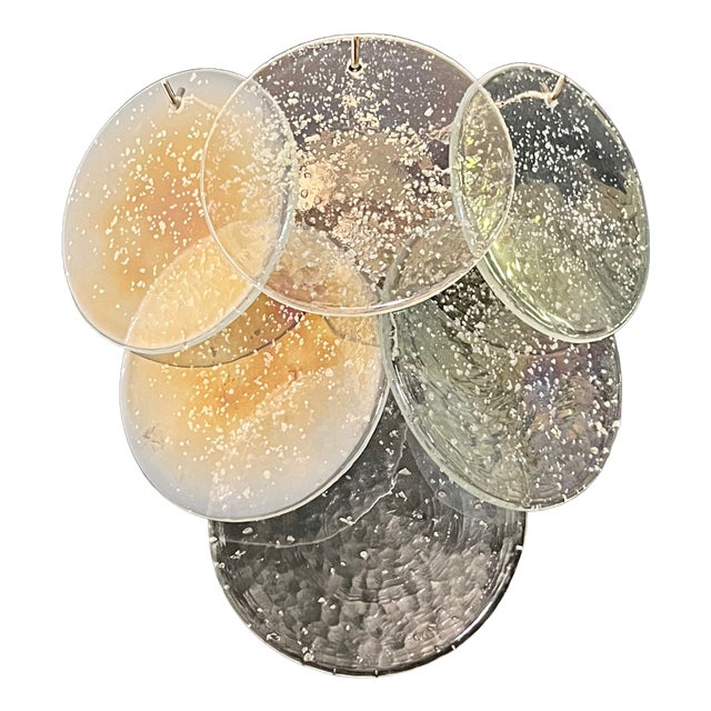 Grit Iridescent Murano Glass Sconces from Vistosi, 1990s, Set of 2 For Sale