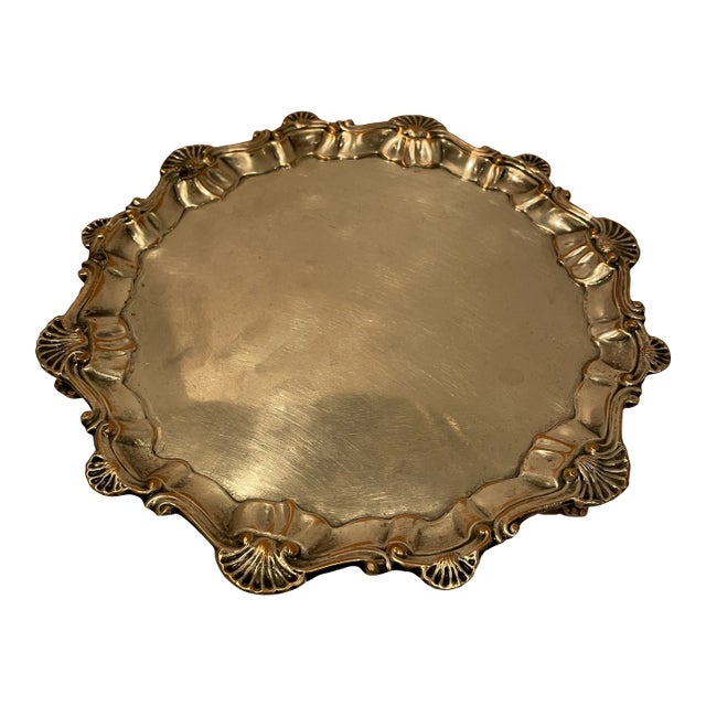 English Sheffield Silver Plated Barware/Serving Tray For Sale