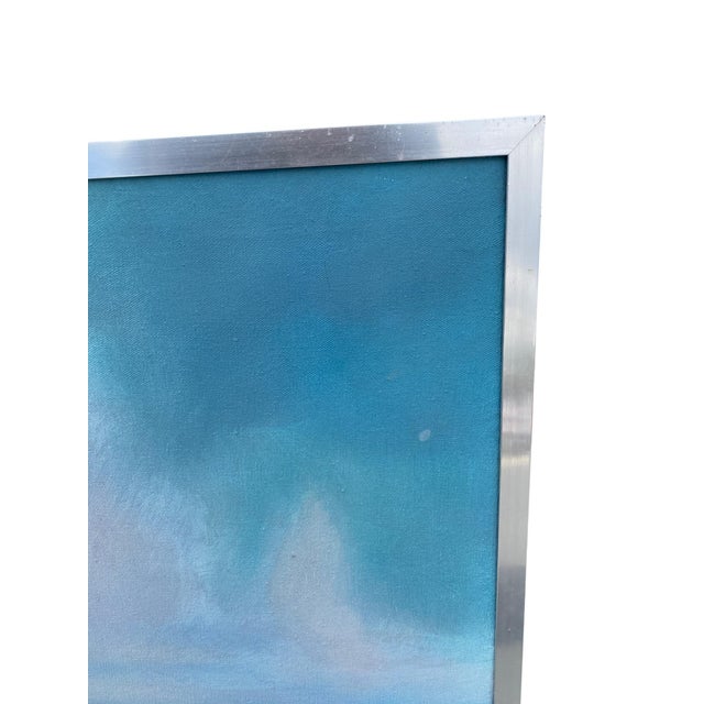 1970s Original Mid-Century Oil on Canvas Painting of the Historic Schooner Yacht America, After Carl G. Evers For Sale - Image 12 of 13