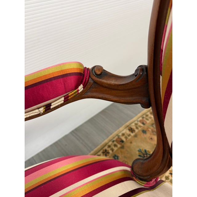 Circa 1890's Rococo Revival Bergère Chair For Sale - Image 9 of 12